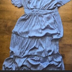 Joie Dusty Blue Tiered Maxi Dress